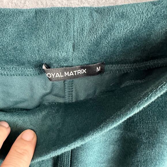Royal Matrix 2 Piece Velour Tracksuit Women's Size M Green Full Zip Pull On Pant - Picture 4 of 9